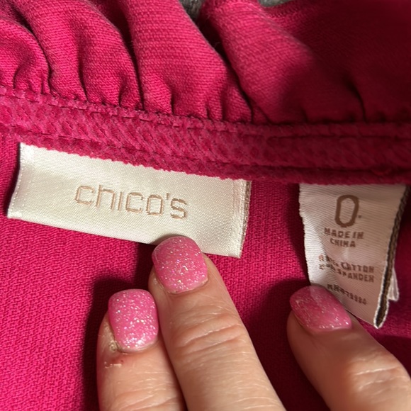 Chicos Women’s Hot Pink Jacket Size 0 - Picture 2 of 3